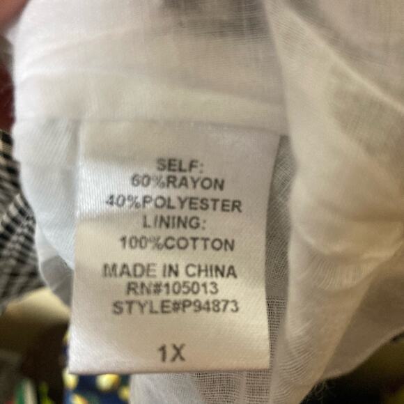 NWT Andree Gingham Off Shoulder Dress Size 1X - Picture 8 of 12